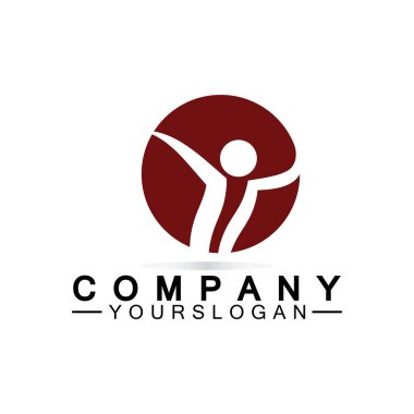 Başarılı insanlar logo vektör tasarım şablonu 
