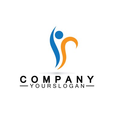  Başarılı insanlar logo vektör tasarım şablonu 