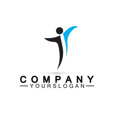  Başarılı insanlar logo vektör tasarım şablonu 