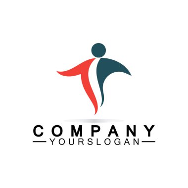  Başarılı insanlar logo vektör tasarım şablonu 