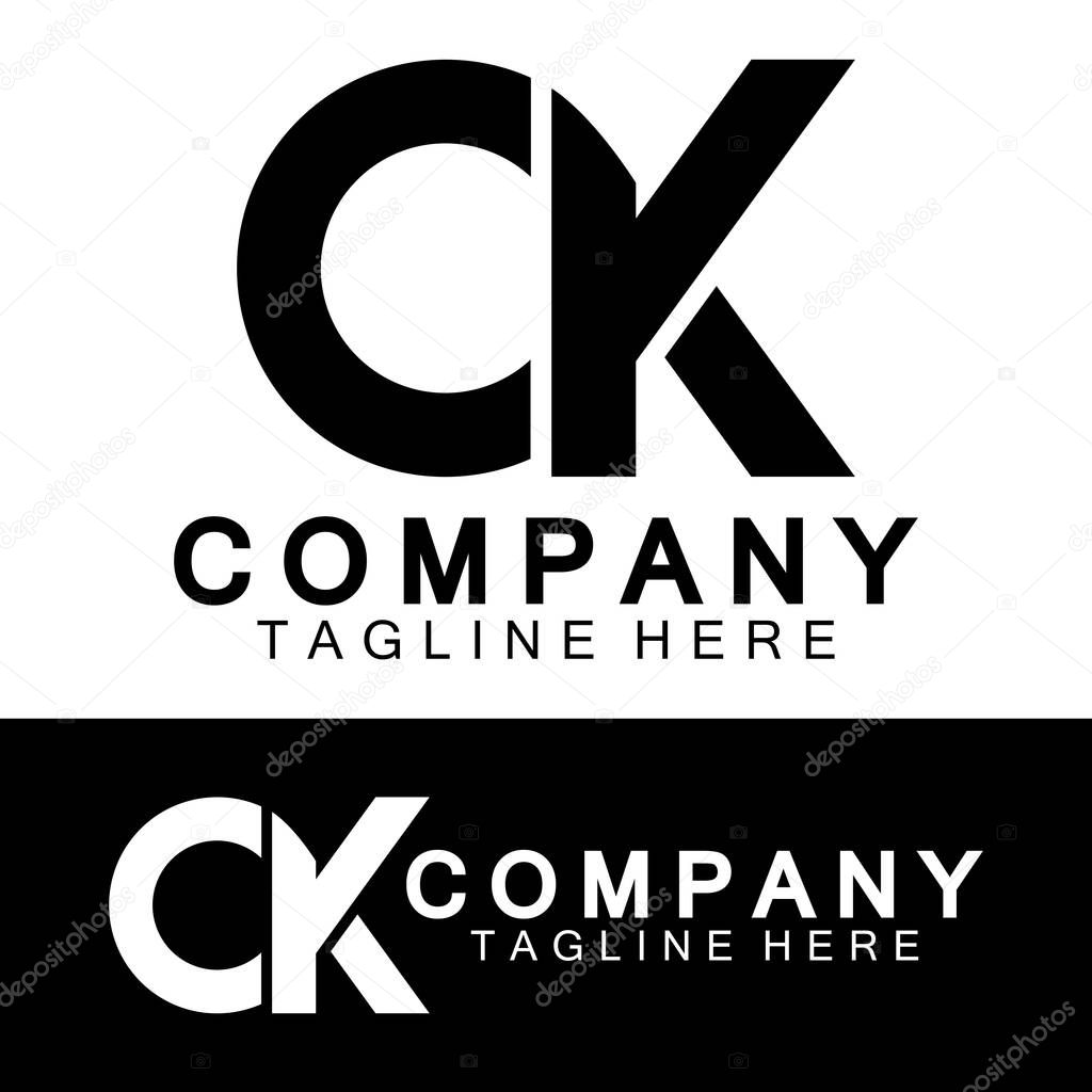 Initial Letter CK Logo Design Vector Template.