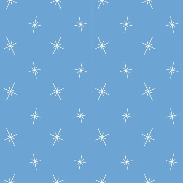 Απλό Αφηρημένο Μοτίβο Χωρίς Ραφή Νιφάδες Χιονιού Σπινθήρες Αστέρια Υφάσματα — Διανυσματικό Αρχείο