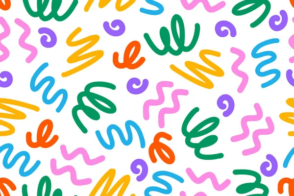 Πολύχρωμο Μουτζούρες Y2K Στυλ Doodle Αδιάλειπτη Μοτίβο Δημιουργική Τέχνη Πινελιές — Διανυσματικό Αρχείο