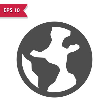 Earth Globe Icon. Map, global