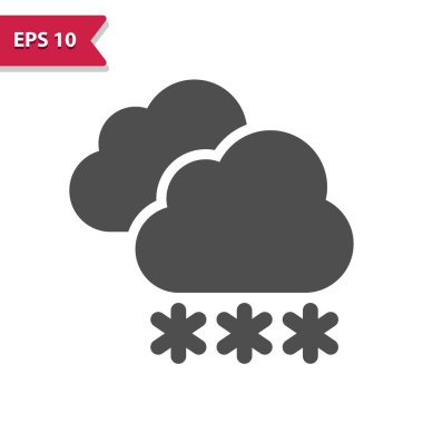 Snowing Icon. Snow, Cloud, Snowflake, Weather, Winter, Clouds
