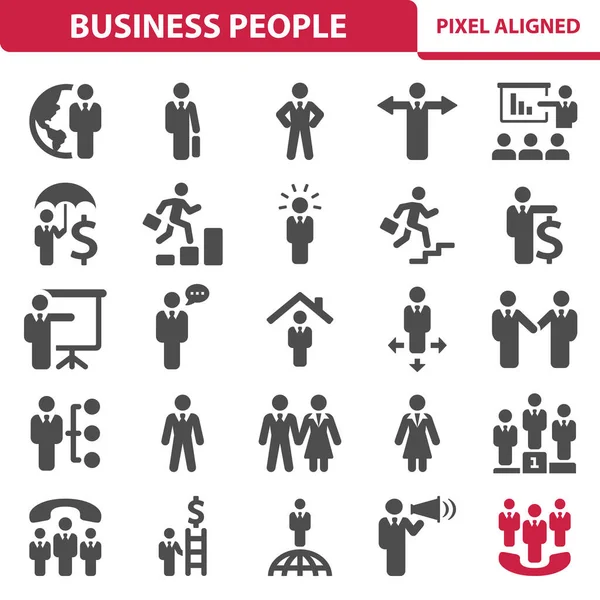 Business People Icons. Businessman, Politician, Lawyer Vector Icon Set