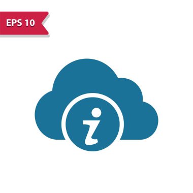 Bulut Hesaplama Simgesi. Kabartma biçiminde profesyonel vektör simgesi.