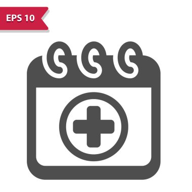 Tıbbi Randevu Simgesi. Profesyonel, piksel mükemmel vektör simgesi