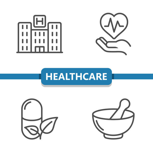 Health Care Icons . Healthcare, health care, medical vector icon set