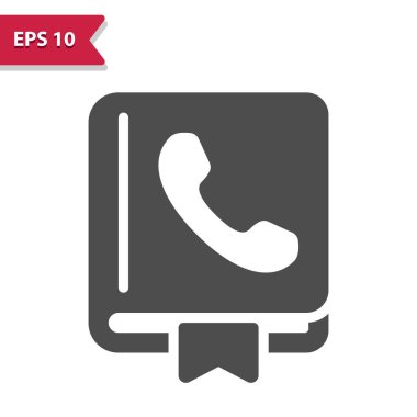 Telefon Defteri Simgesi. Profesyonel vektör simgesi.