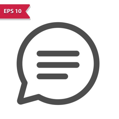 Sohbet Baloncuk Simgesi. Profesyonel vektör simgesi.