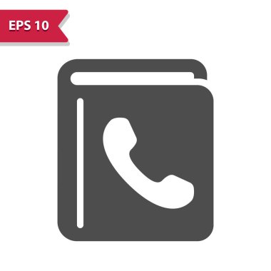 Telefon Defteri Simgesi. Profesyonel vektör simgesi.