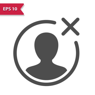 Kişi Simgesini Sil. Profesyonel vektör simgesi.