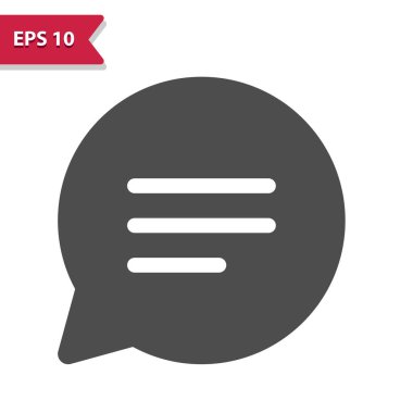 Sohbet Baloncuk Simgesi. Profesyonel vektör simgesi.