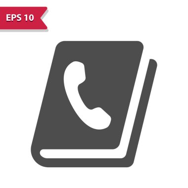 Telefon Defteri Simgesi. Profesyonel vektör simgesi.