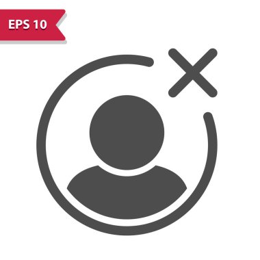 Kişi Simgesini Sil. Profesyonel vektör simgesi.