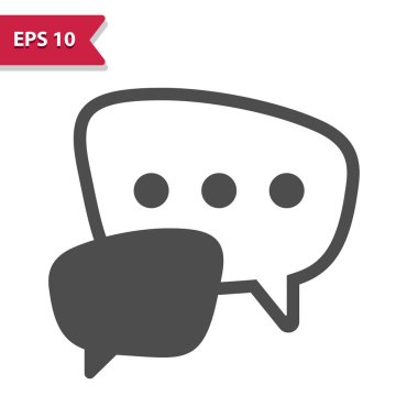 Sohbet Baloncukları - Konuşma Balonları Simgesi. Profesyonel vektör simgesi.