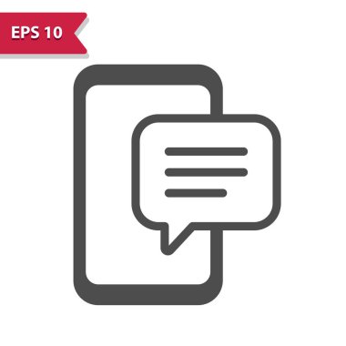 Cep Telefonu ve Sohbet Bubble Simgesi. Profesyonel vektör simgesi.