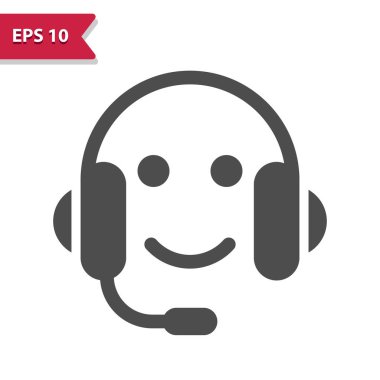 Müşteri Destek Merkezi Simgesi 'ni ara. Profesyonel vektör simgesi.