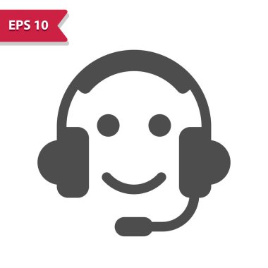 Müşteri Destek Merkezi Simgesi 'ni ara. Profesyonel vektör simgesi.