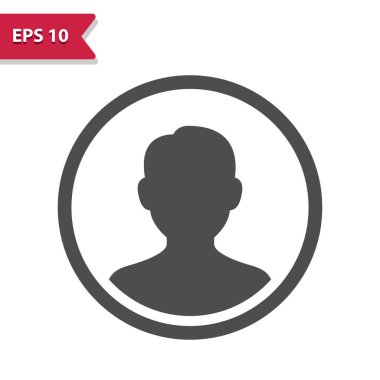 Erkek Kullanıcı Simgesi. Profesyonel vektör simgesi.