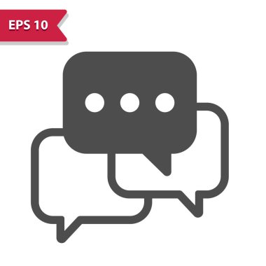 Sohbet Balonları - Grup Sohbet Simgesi. Profesyonel vektör simgesi.