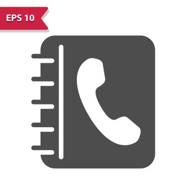 Telefon Defteri Simgesi. Profesyonel vektör simgesi.