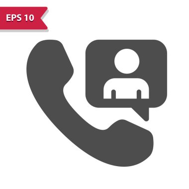 Sohbet Baloncuğu ile telefon - Telefon Arama Simgesi. Profesyonel vektör simgesi.