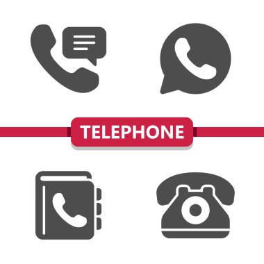 Telefon - Telefon - Telefon Simgeleri Ara. Profesyonel vektör simgesi.