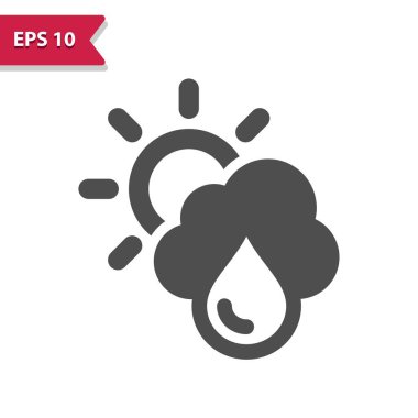 Yağmur Simgesi - Yağmur, Hava, Bulut, Bulut, Güneş, Güneş, Yağmur Damlası, Damla