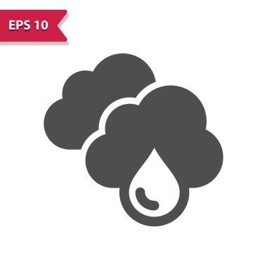 Raining Icon - Rain, Weather, Cloud, Cloudy, Raindrop, Droplet