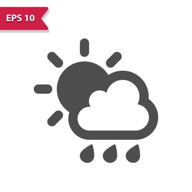 Raining Icon - Rain, Weather, Cloud, Cloudy, Sun, Sunny