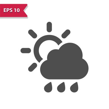 Raining Icon - Rain, Weather, Cloud, Cloudy, Sun, Sunny