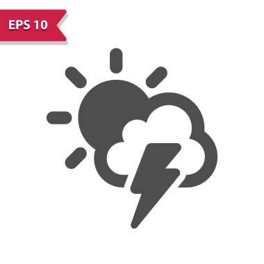 Fırtına Simgesi - Bulut, Şimşek Yıldırımı, Şimşek Fırtınası, Hava, Güneş