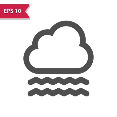 Cloud And Fog Icon - Foggy, Weather, Cloudy