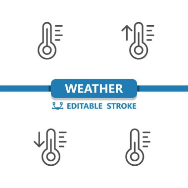 Hava Simgeleri. Termometre, Hava Durumu, Sıcaklık