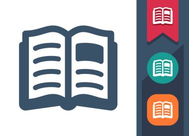 Kitap Simgesi. Ders kitabı, okuma. Profesyonel, piksel mükemmel vektör simgesi.