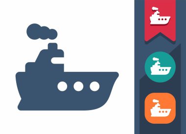 Gemi Simgesi. Yolcu gemisi, kargo gemisi, gemi.