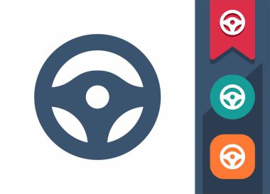 Direksiyon ikonu. Tekerlek, sür