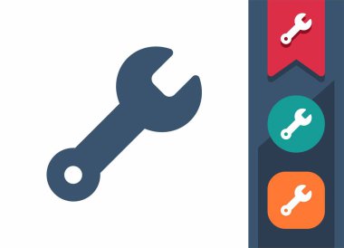 Araç Simgesi. İnşaat, Tamirat, İngiliz anahtarı, İngiliz anahtarı