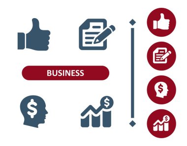 İş ikonları. Yatırım, yatırım, baş parmak, sözleşme, anlaşma, baş, dolar, grafik simgesi