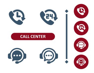 Merkezdeki simgeleri ara. Müşteri hizmetleri, müşteri desteği, telefon, telefon, kulaklık, sohbet balonu simgesi