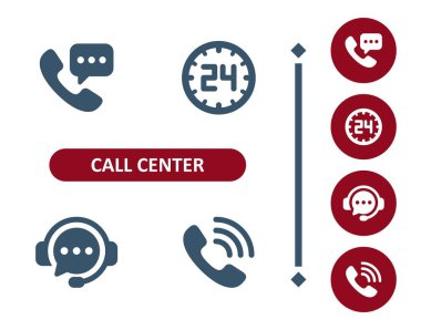 Merkezdeki simgeleri ara. Müşteri hizmetleri, müşteri desteği, telefon, telefon, kulaklık, sohbet balonu simgesi