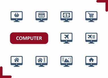 Computer Icons. Screen, Monitor, Online Shopping, E-commerce, Travel, Real Estate, Smarthome Icon clipart