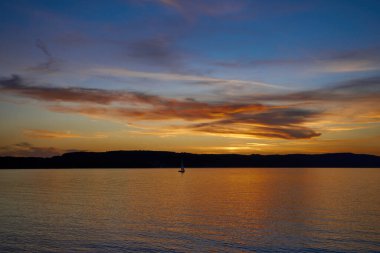 beautiful sunset on Lake Constance
