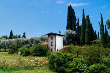 Güzel bir kır manzarası ve bir ev.