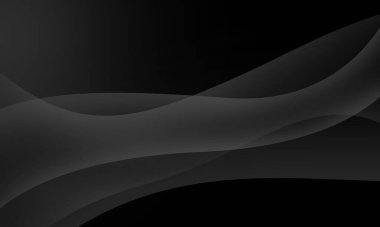 gray lines curves wave with black soft gradient abstract background
