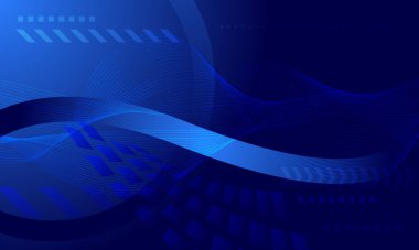 abstract blue curve lines connection technology background