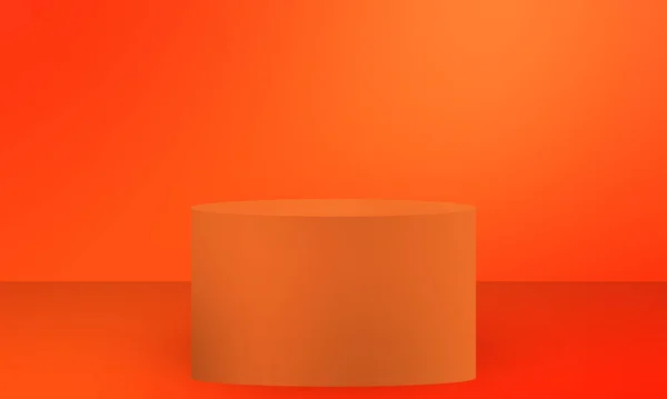 Orange Yellow Stand Blank Podium Soft Gradient Scenes Background — Stock Photo, Image