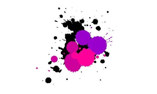 Фиолетовый Розовый Фиолетовый Брызги Кисти Акварель Гранж Графический Стиль Изолированы — стоковое фото